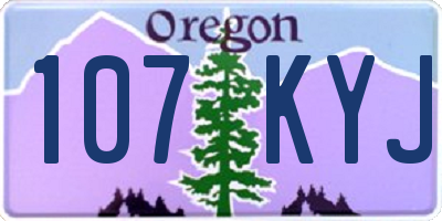 OR license plate 107KYJ