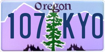 OR license plate 107KYO