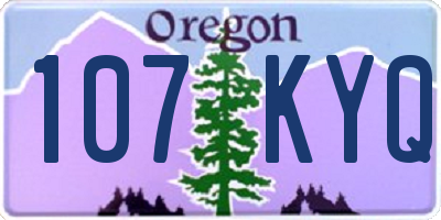 OR license plate 107KYQ