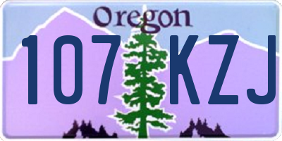 OR license plate 107KZJ