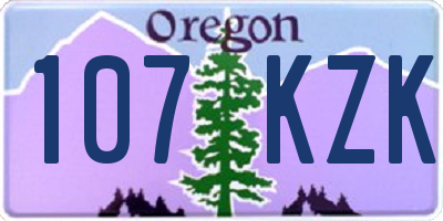 OR license plate 107KZK