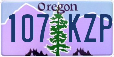 OR license plate 107KZP