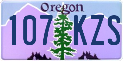 OR license plate 107KZS
