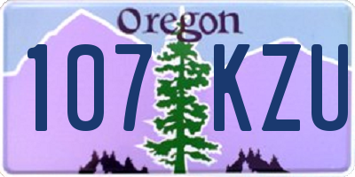 OR license plate 107KZU