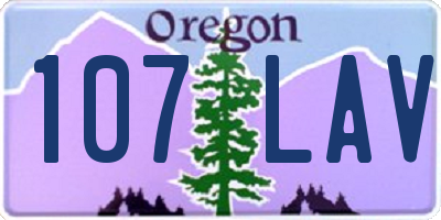 OR license plate 107LAV