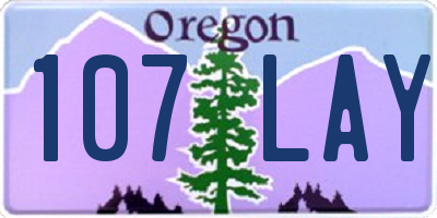 OR license plate 107LAY