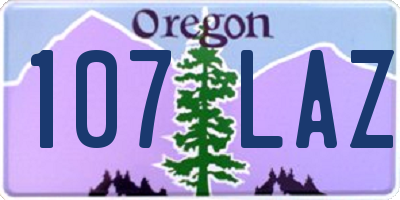 OR license plate 107LAZ
