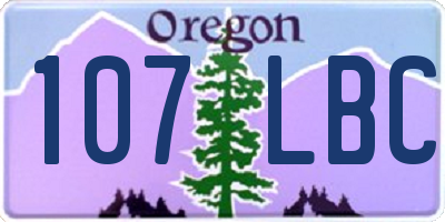 OR license plate 107LBC