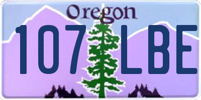 OR license plate 107LBE