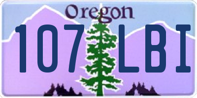 OR license plate 107LBI