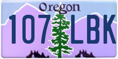 OR license plate 107LBK