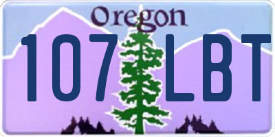 OR license plate 107LBT