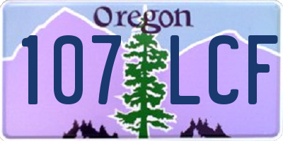 OR license plate 107LCF