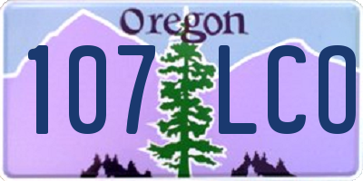OR license plate 107LCO