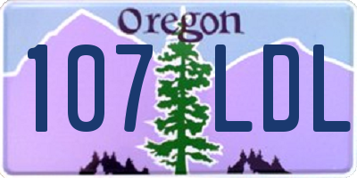 OR license plate 107LDL