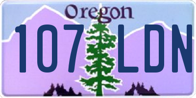 OR license plate 107LDN