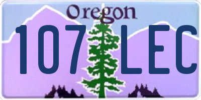 OR license plate 107LEC