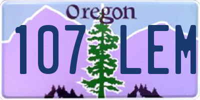 OR license plate 107LEM
