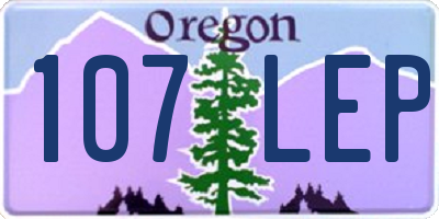 OR license plate 107LEP