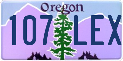 OR license plate 107LEX