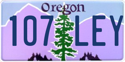 OR license plate 107LEY