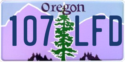 OR license plate 107LFD