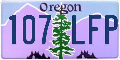 OR license plate 107LFP