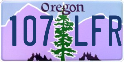 OR license plate 107LFR