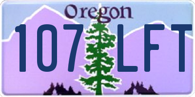 OR license plate 107LFT
