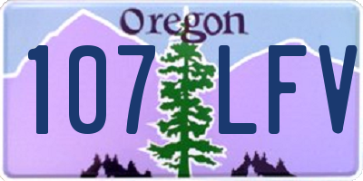 OR license plate 107LFV
