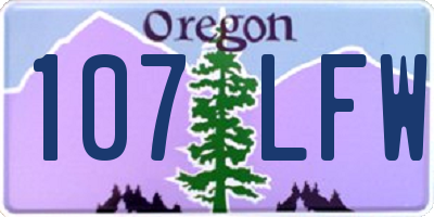 OR license plate 107LFW