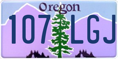 OR license plate 107LGJ