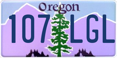 OR license plate 107LGL
