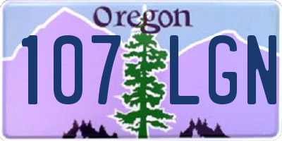 OR license plate 107LGN