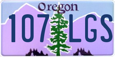 OR license plate 107LGS