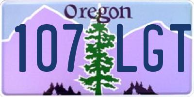 OR license plate 107LGT
