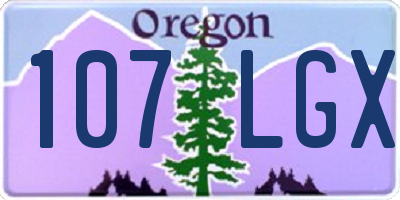 OR license plate 107LGX