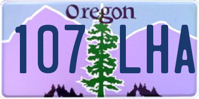 OR license plate 107LHA