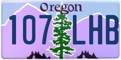 OR license plate 107LHB