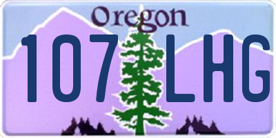 OR license plate 107LHG