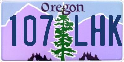OR license plate 107LHK