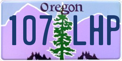 OR license plate 107LHP