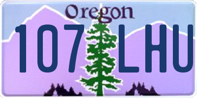 OR license plate 107LHU