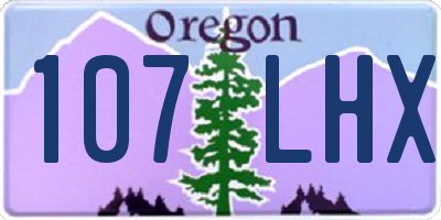 OR license plate 107LHX