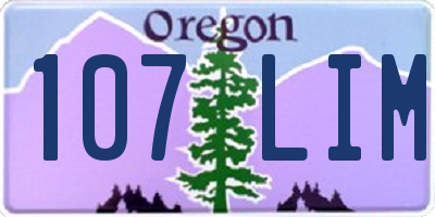 OR license plate 107LIM