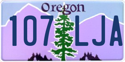 OR license plate 107LJA