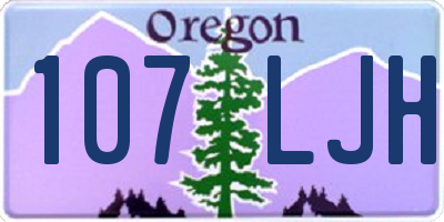 OR license plate 107LJH