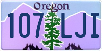 OR license plate 107LJI