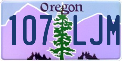 OR license plate 107LJM
