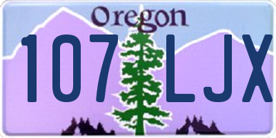 OR license plate 107LJX